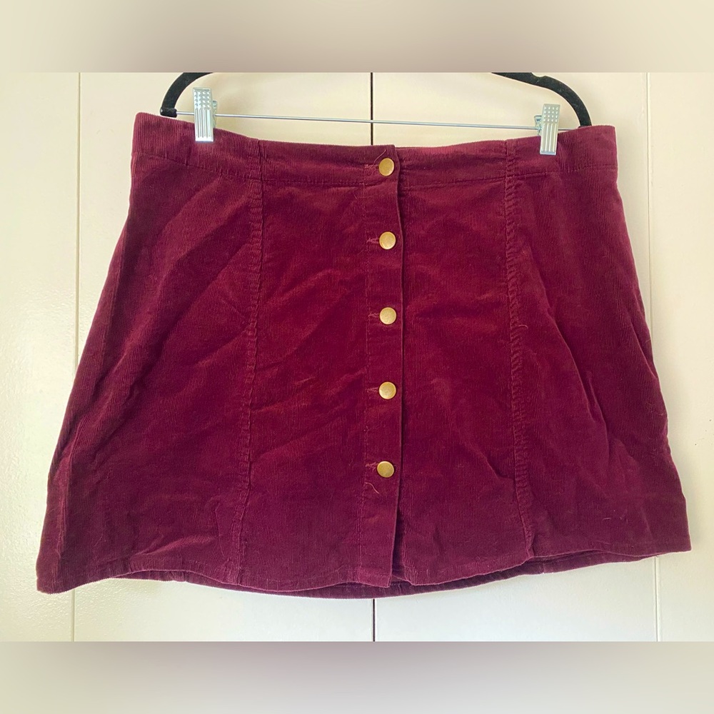 Velvety Corduroy Mini Skirt
